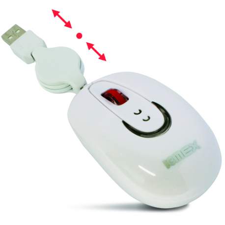 Mouse Usb Mini Optico Branco Mo-p733 K-mex